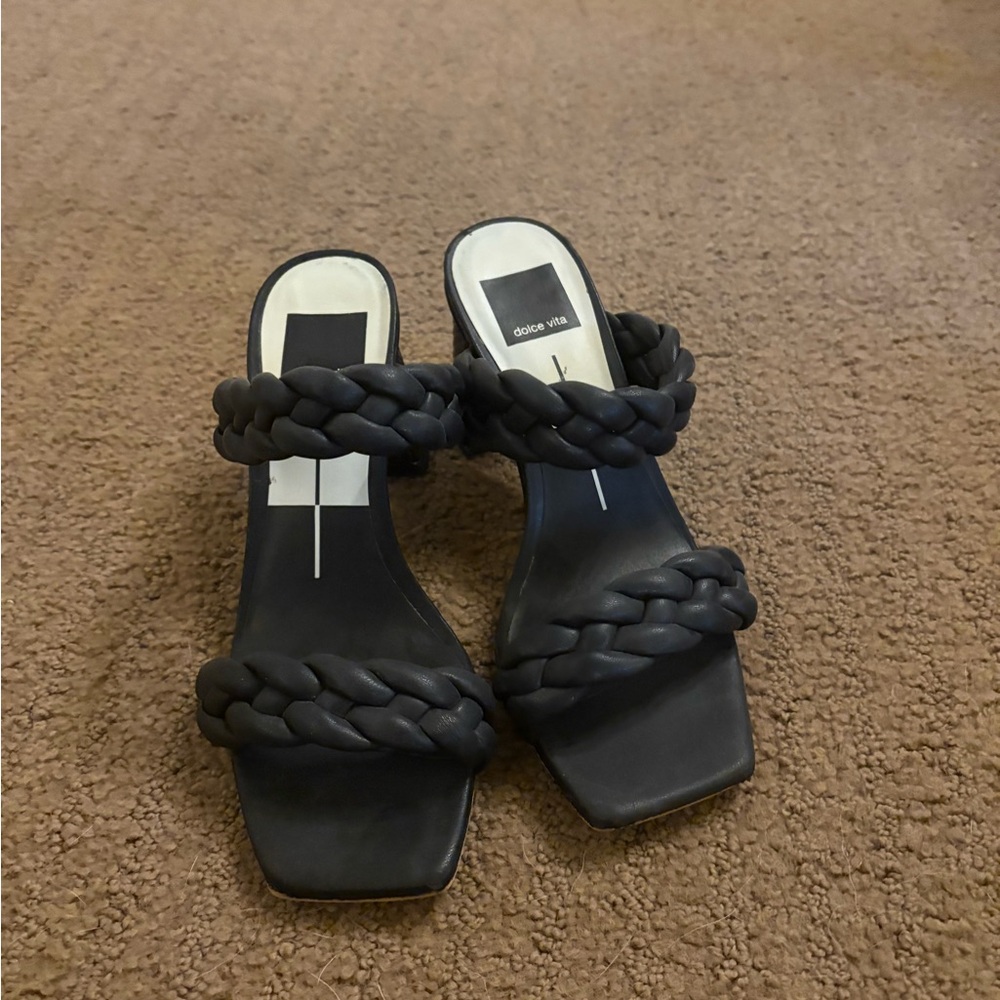 Dolce Vita Black Braided Sandals